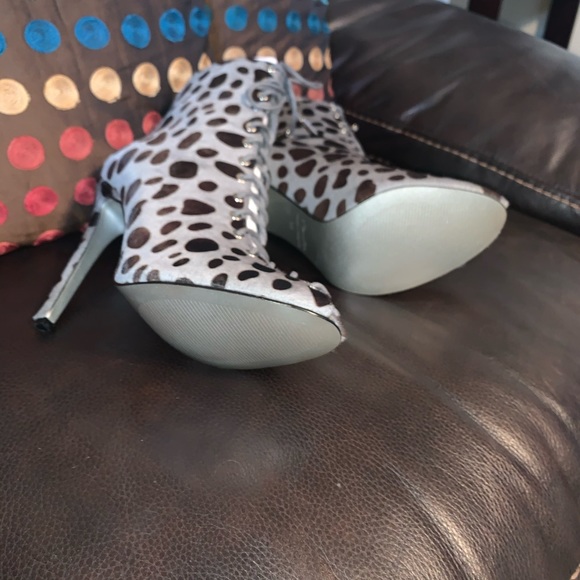 Kandee grey calf hair ankle boots - Picture 4 of 6